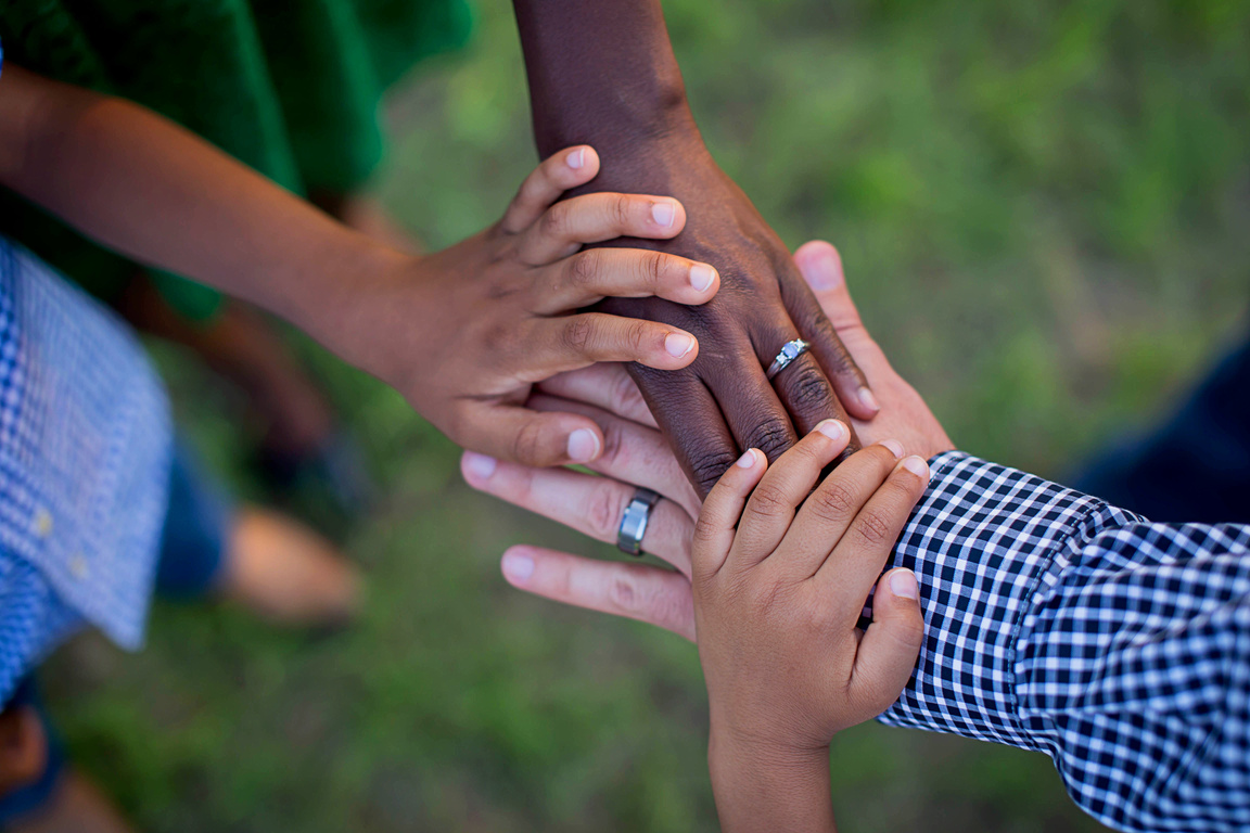 Interracial Family Hands